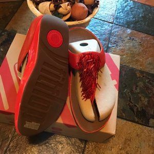 FITFLOP ChaCha Flame Size 9 New